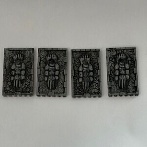 Mega Blok Bloks AM02005 Gray Replacement Add-on Parts Lot of 4
